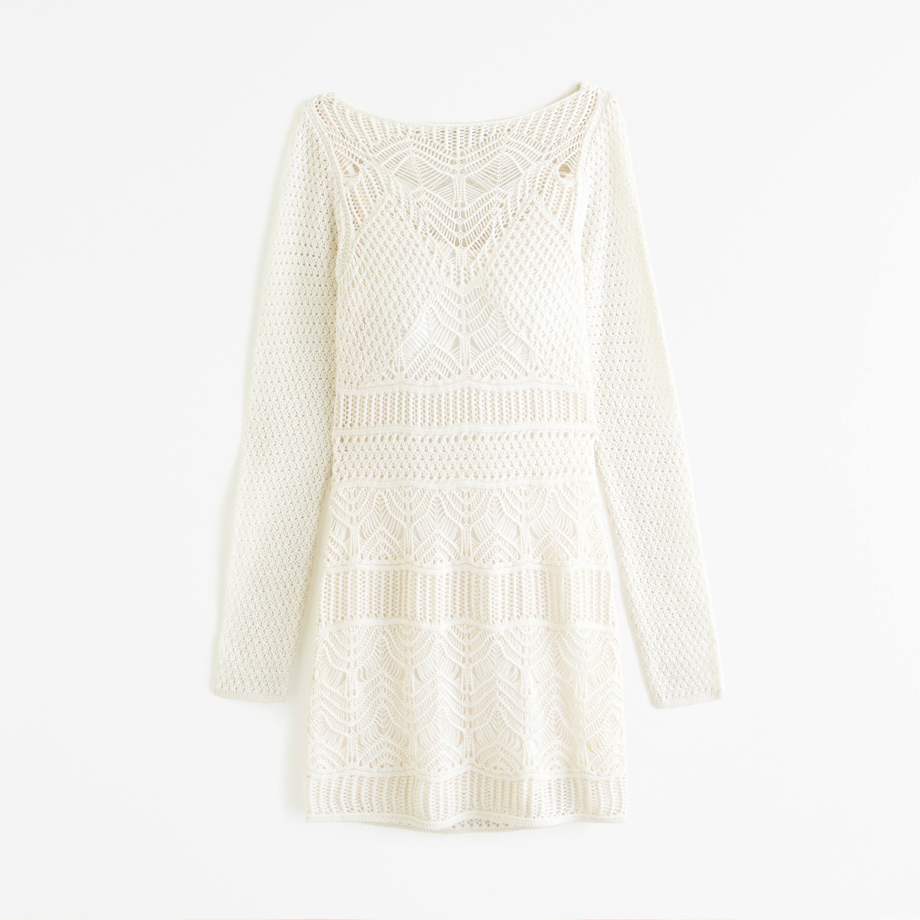 Women's Long-Sleeve Crochet-Style Mini Dress | Women's Dresses