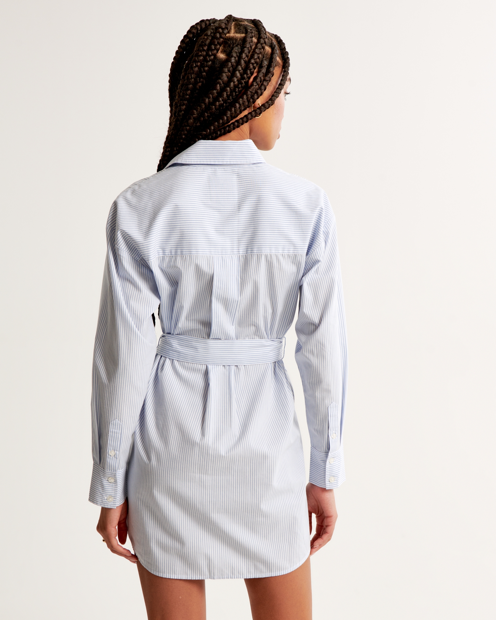 Poplin Wrap Shirt Dress