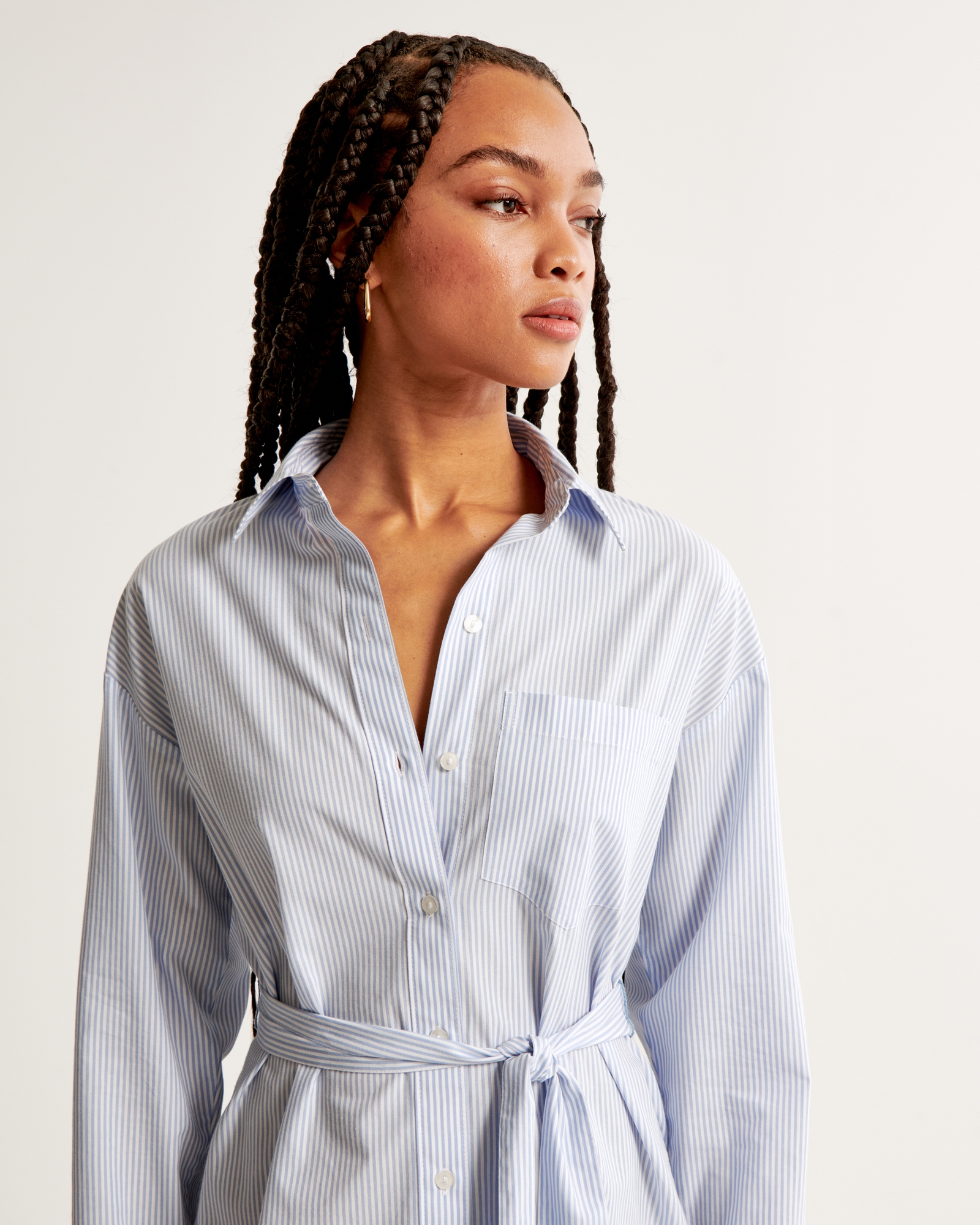 Relaxed Poplin Shirt Dress