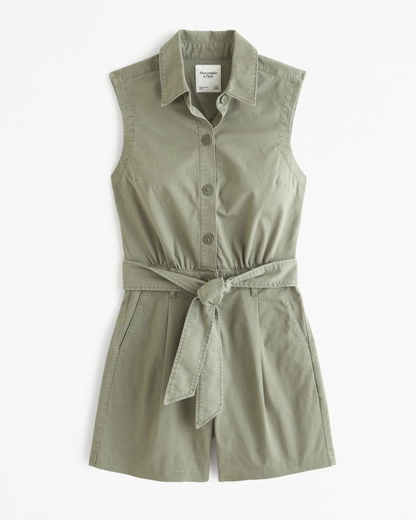 Utility Romper, Olive