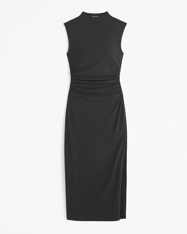 The A&F Paloma Midi Dress, Black