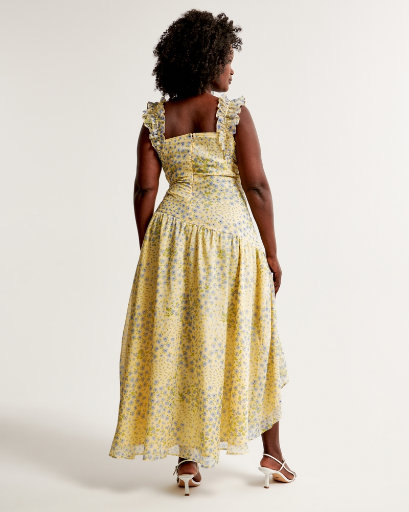 Ruffle Strap Labor & Delivery Gown | Spice Floral
