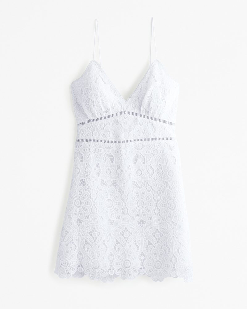 Abercrombie and fitch white lace dress best sale