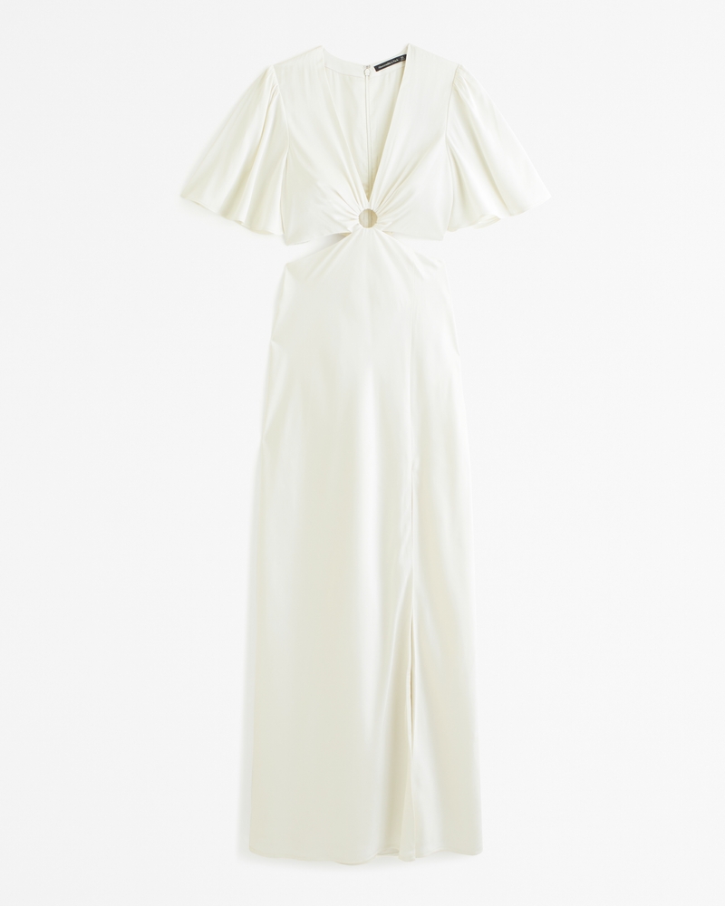 Women's Angel Sleeve O-Ring Cutout Maxi Dress | Women's