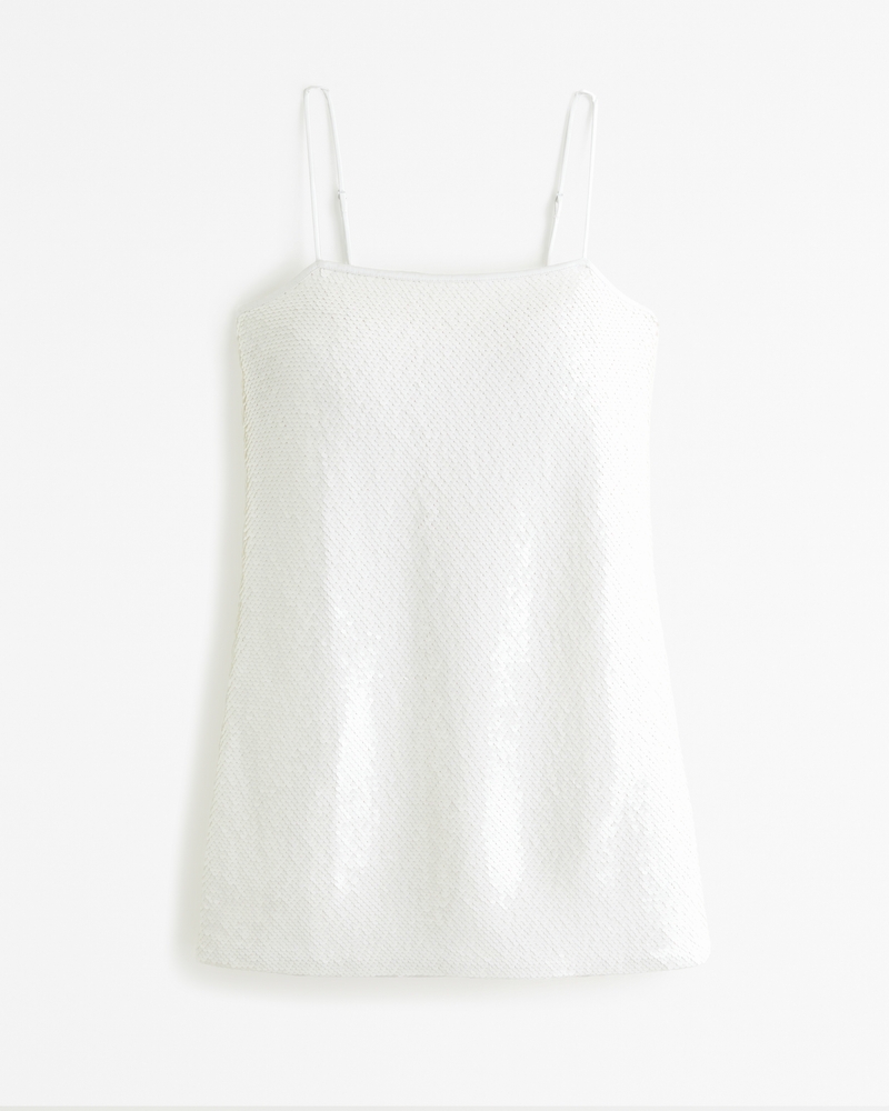 Sequin Squareneck Mini Dress