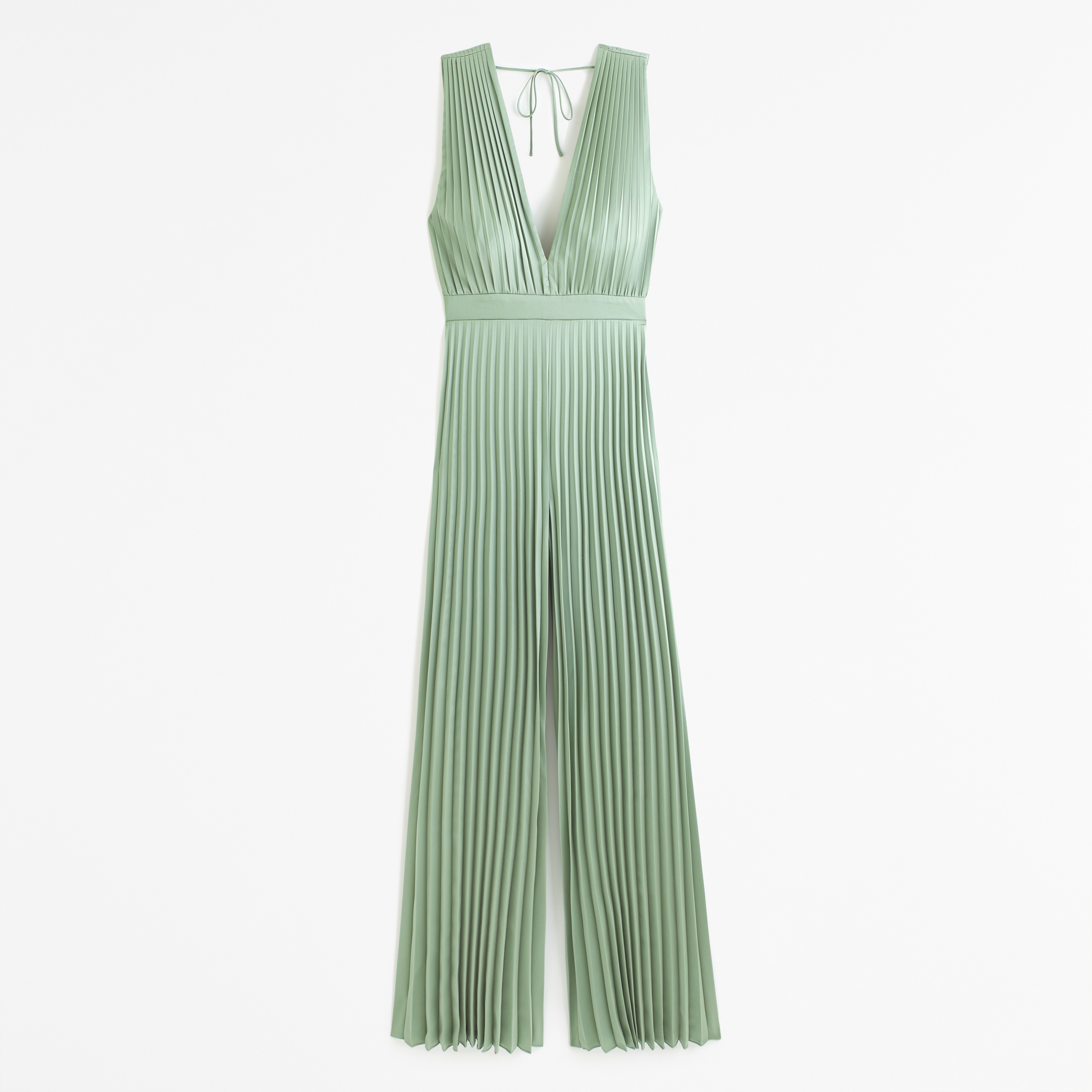 Abercrombie & Fitch The A&f Giselle Pleated Jumpsuit In Green