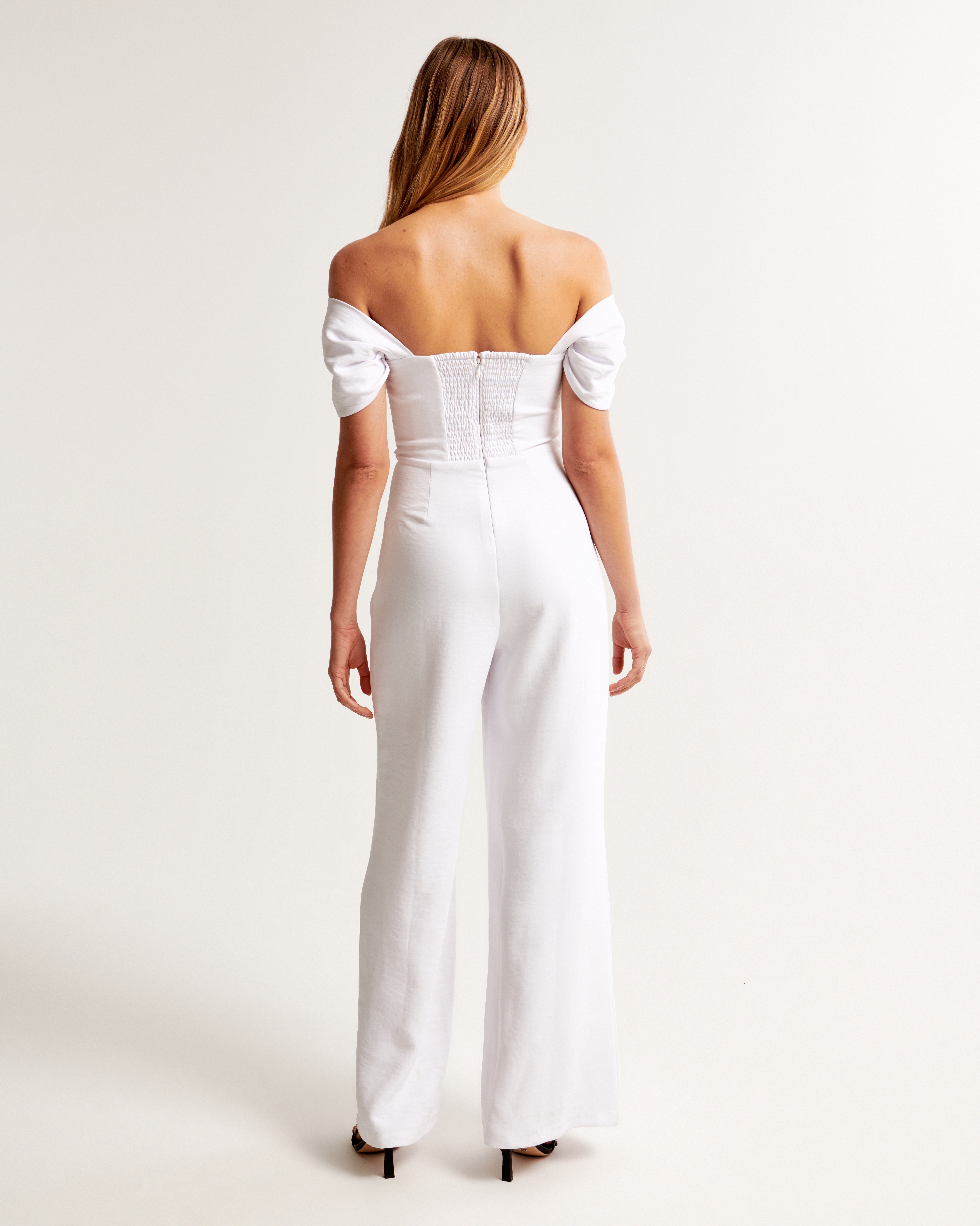 Women's Off-The-Shoulder Premium Crepe Jumpsuit | Women's Dresses