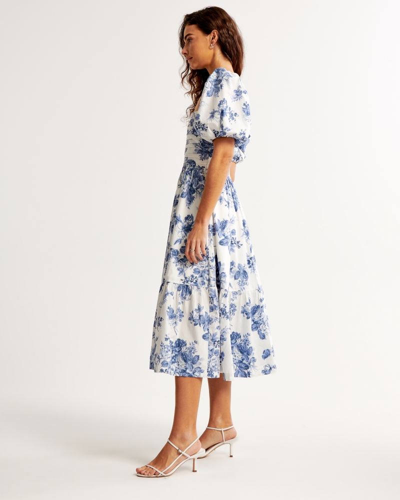 Emerson Poplin Puff Sleeve Midi Dress