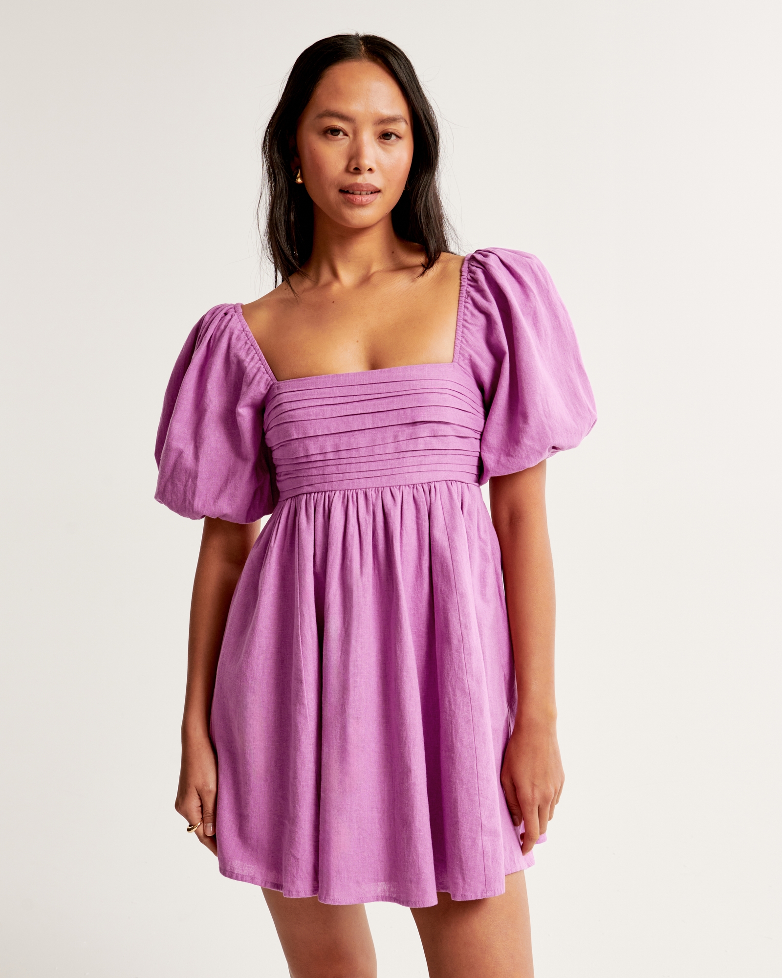 Hilary Radley Ladies Short Sleeve Dress, Lavender (as1, Alpha, s, Regular,  Regular, Lavender, Small)