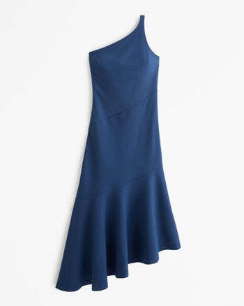 Marling wrap front midi dress mid blue sale