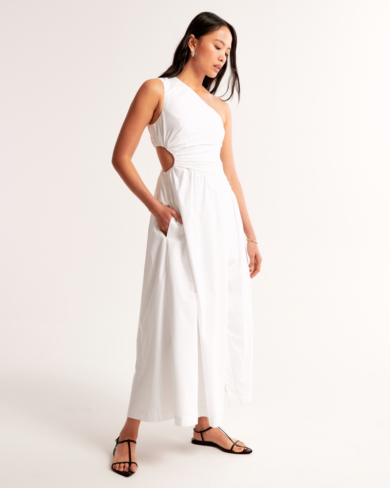 Asymmetrical One-Shoulder Cutout Dress