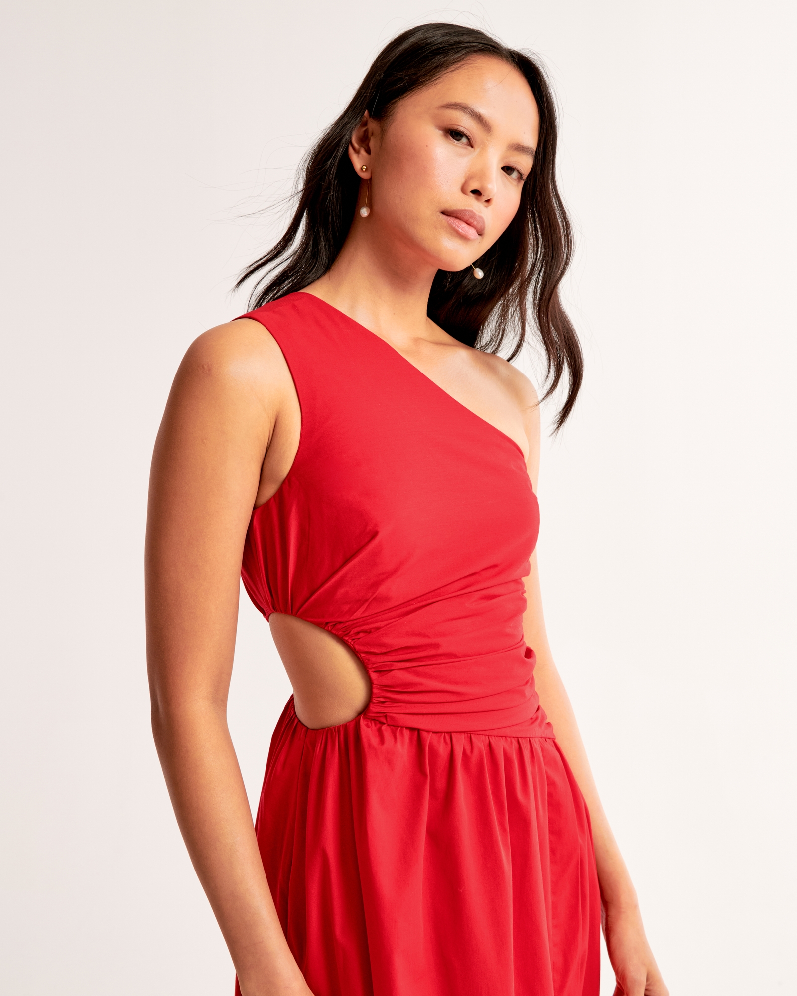 One-Shoulder Cutout Maxi Dress