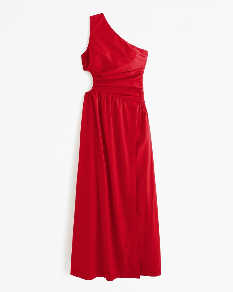 Elegant One Shoulder Dress With Slits Maxi Dress