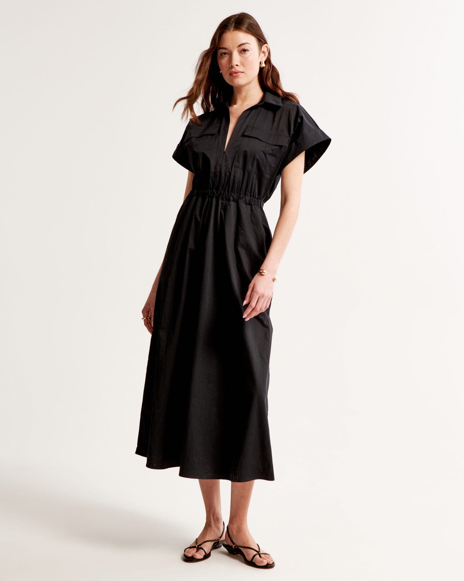 Utility Maxi Shirt Dress