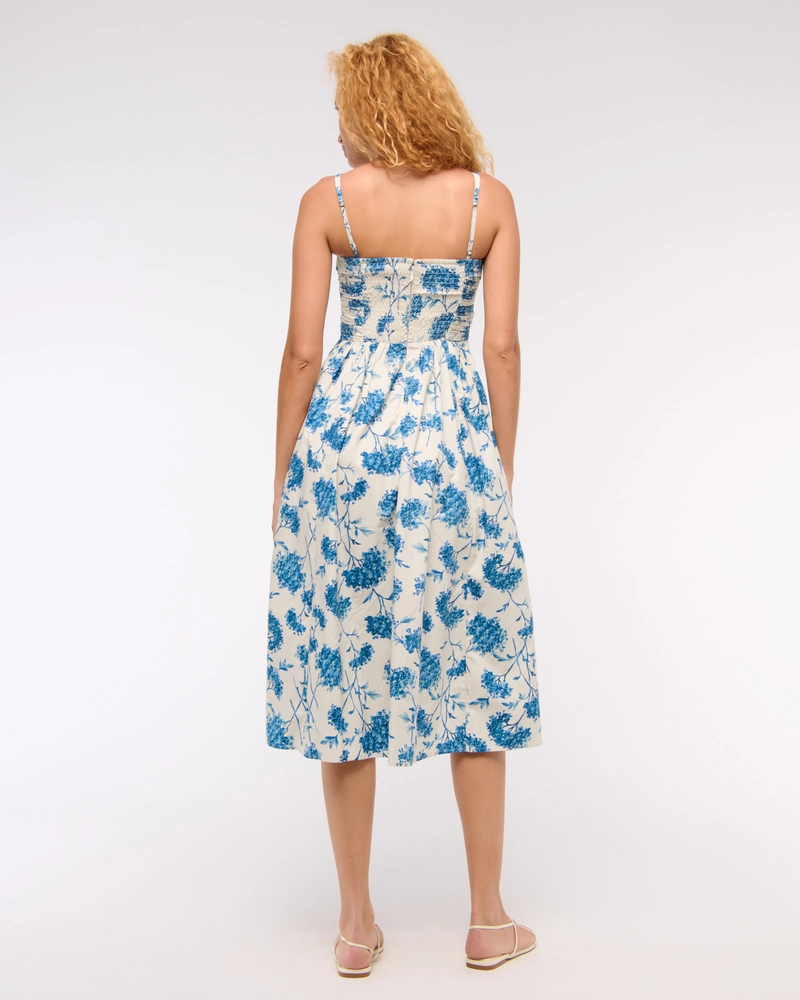 Emerson Poplin Wide Strap Midi Dress