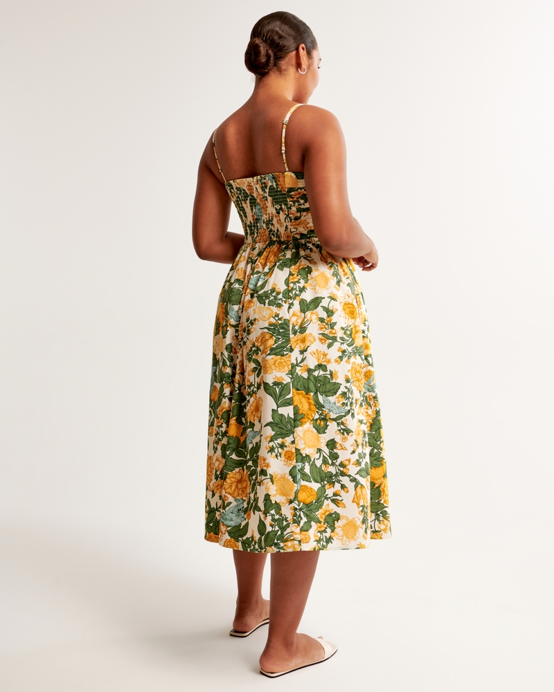 Emerson Poplin Wide Strap Midi Dress
