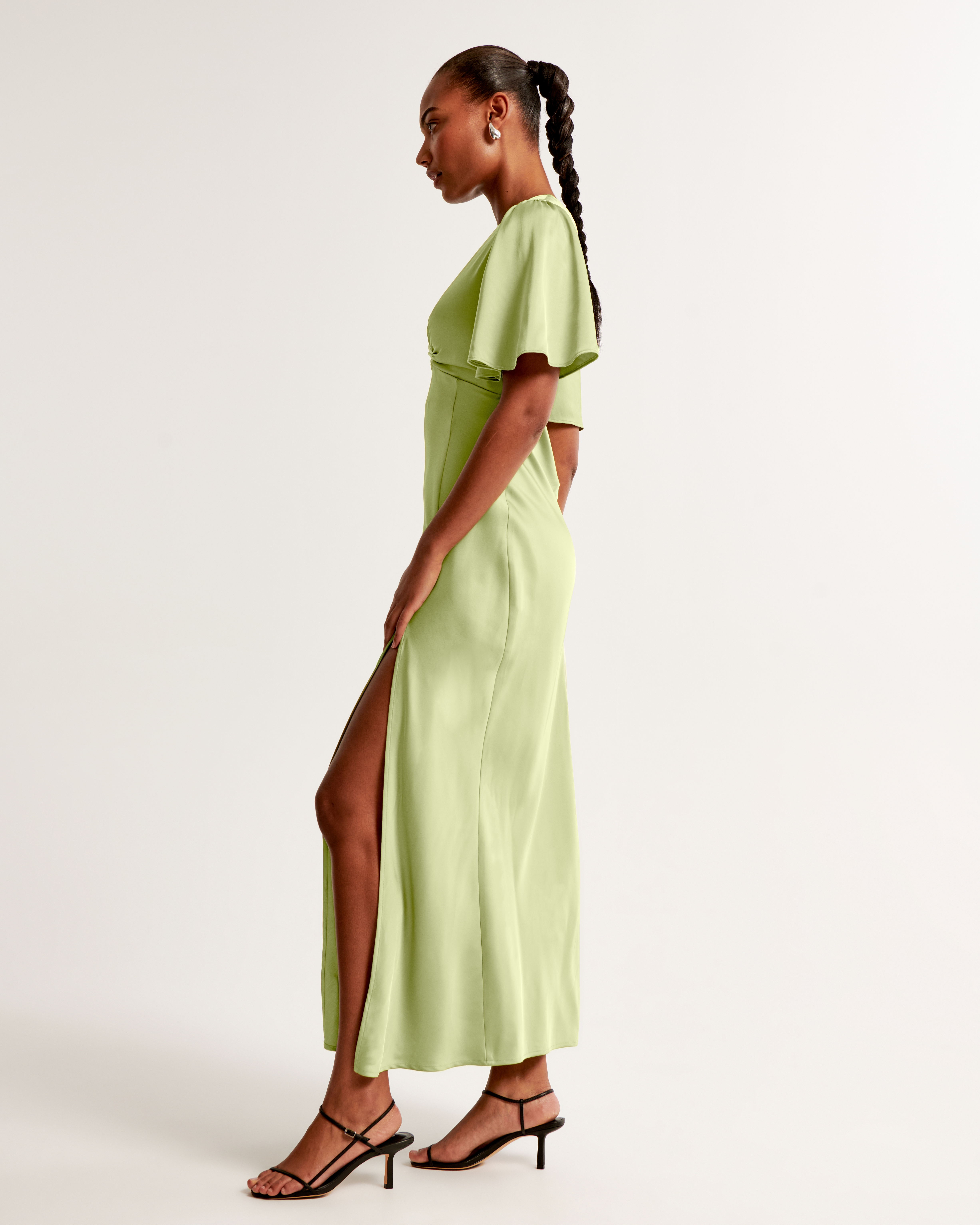 Women's Angel Sleeve O-Ring Maxi Dress | Women's Clearance