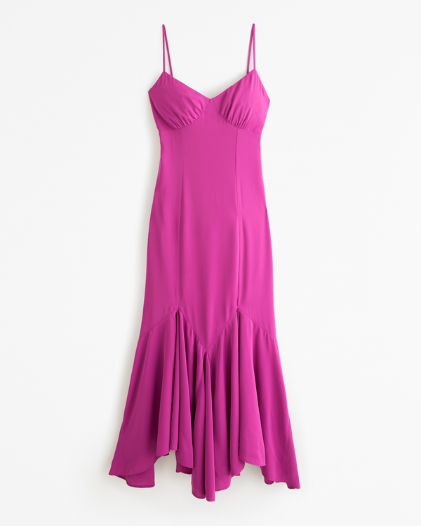 Mermaid Slip Maxi Dress, Fuchsia