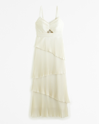 Women's The A&F Giselle Pleated Tiered Maxi Dress Women's Dresses