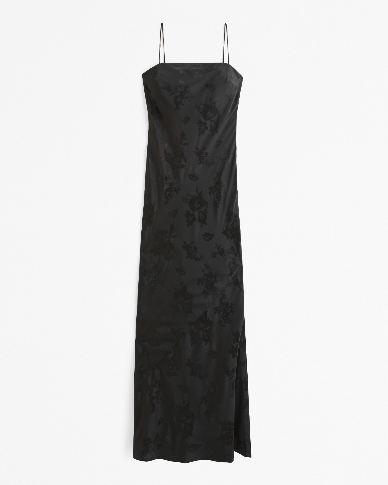 Satin Jacquard Slip Maxi Dress