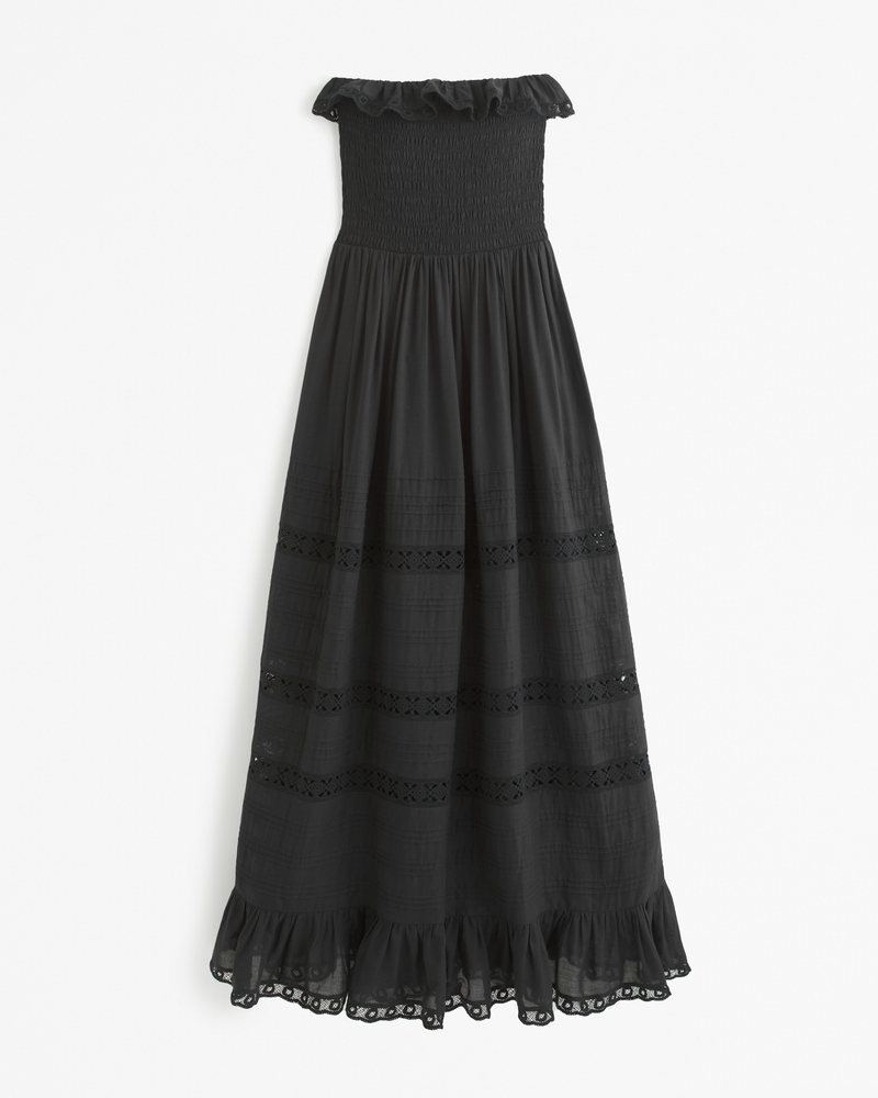 Robe Maxi Sans Bretelles Jarlo En Maille Dentelle Crème - Taille S - Neuf Sans étiquettes