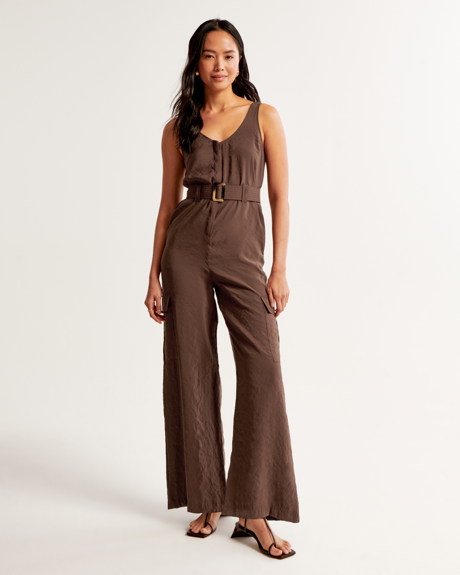 Draped Utility Jumpsuit