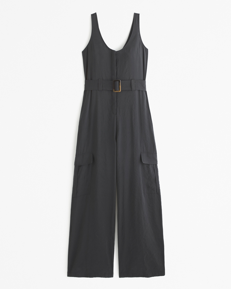 Draped Utility Jumpsuit