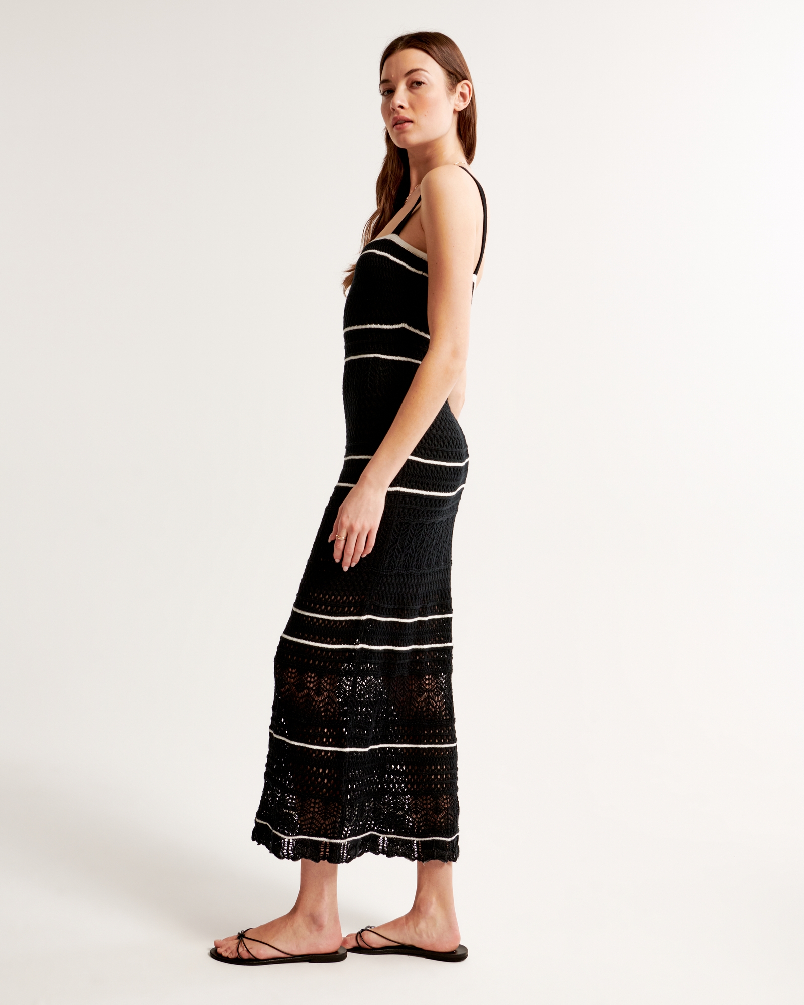 Crochet-Style Maxi Dress