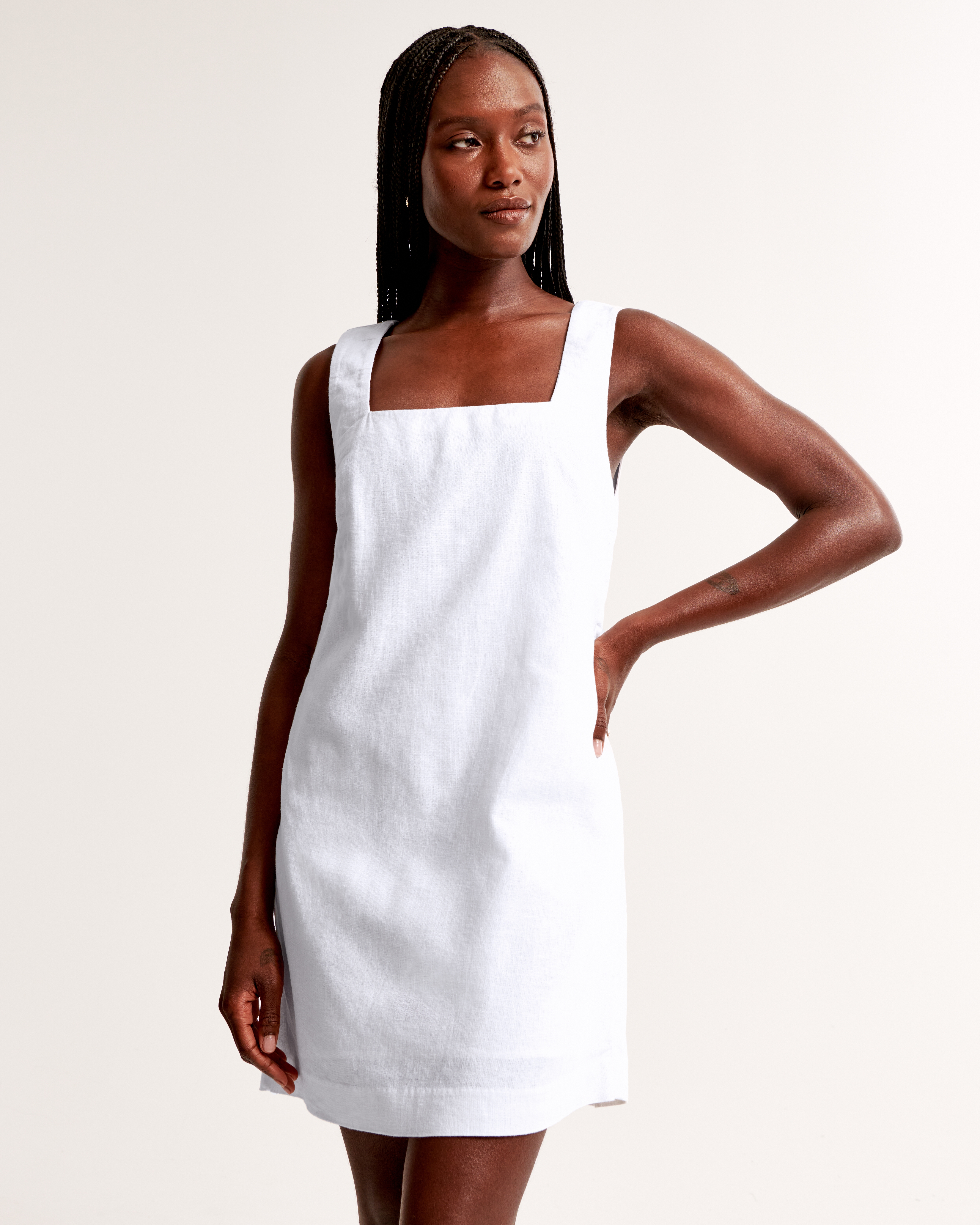 Women's Linen-Blend Shift Mini Dress | Women's Dresses & Jumpsuits |  Abercrombie.com