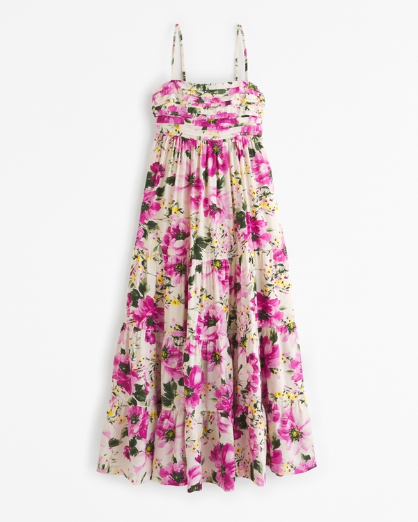 Emerson Strapless Maxi Dress, Pink Floral
