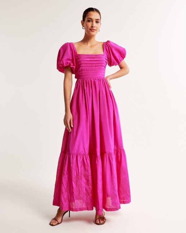 Emerson Drama Bow-Back Gown, Pink