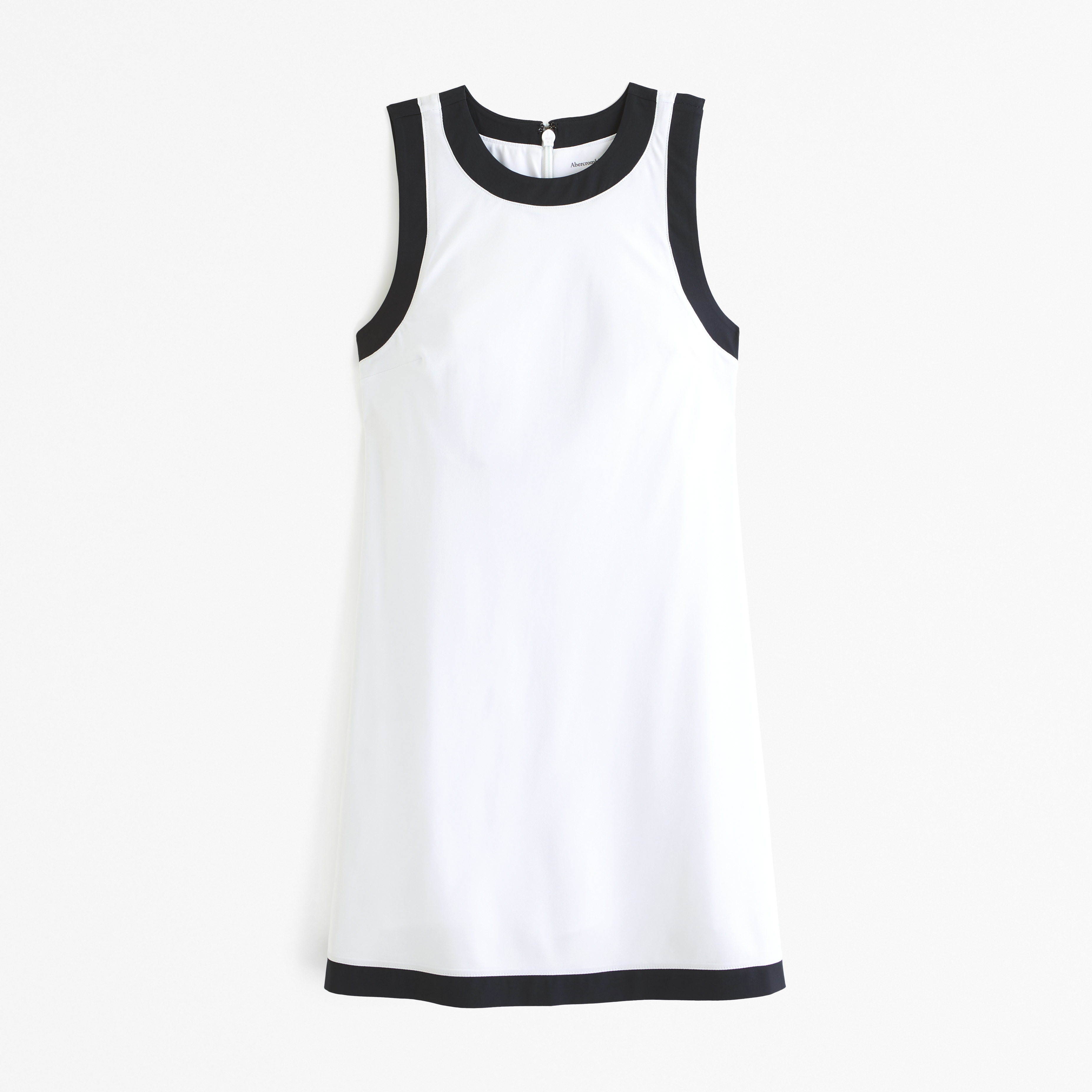 Abercrombie & Fitch High-neck Traveler Mini Dress In White