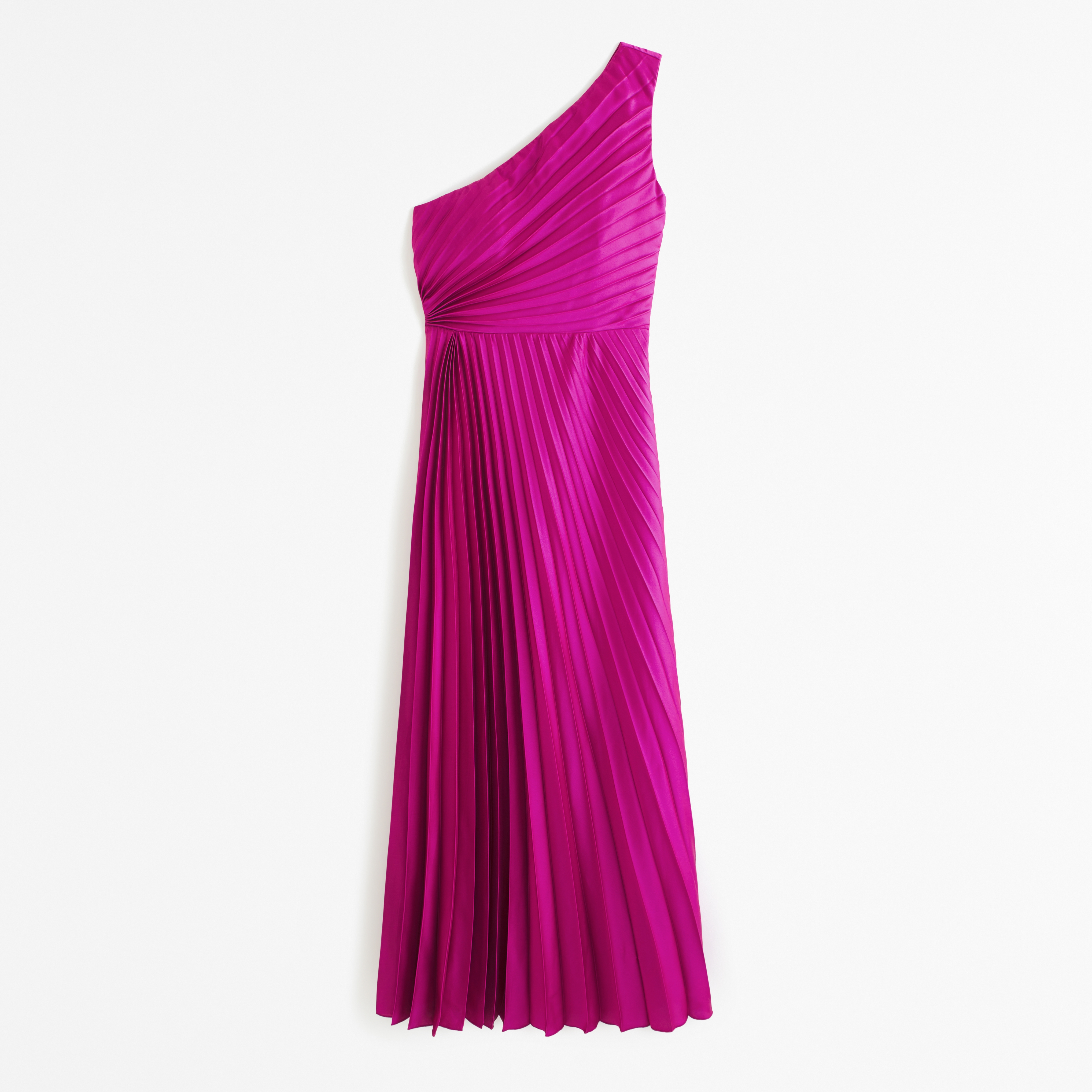 Women's The A&F Giselle Pleated One-Shoulder Maxi Dress | Women's 