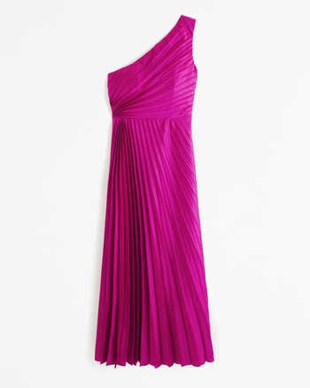 Women's The A&F Giselle Pleated OneShoulder Maxi Dress Women's