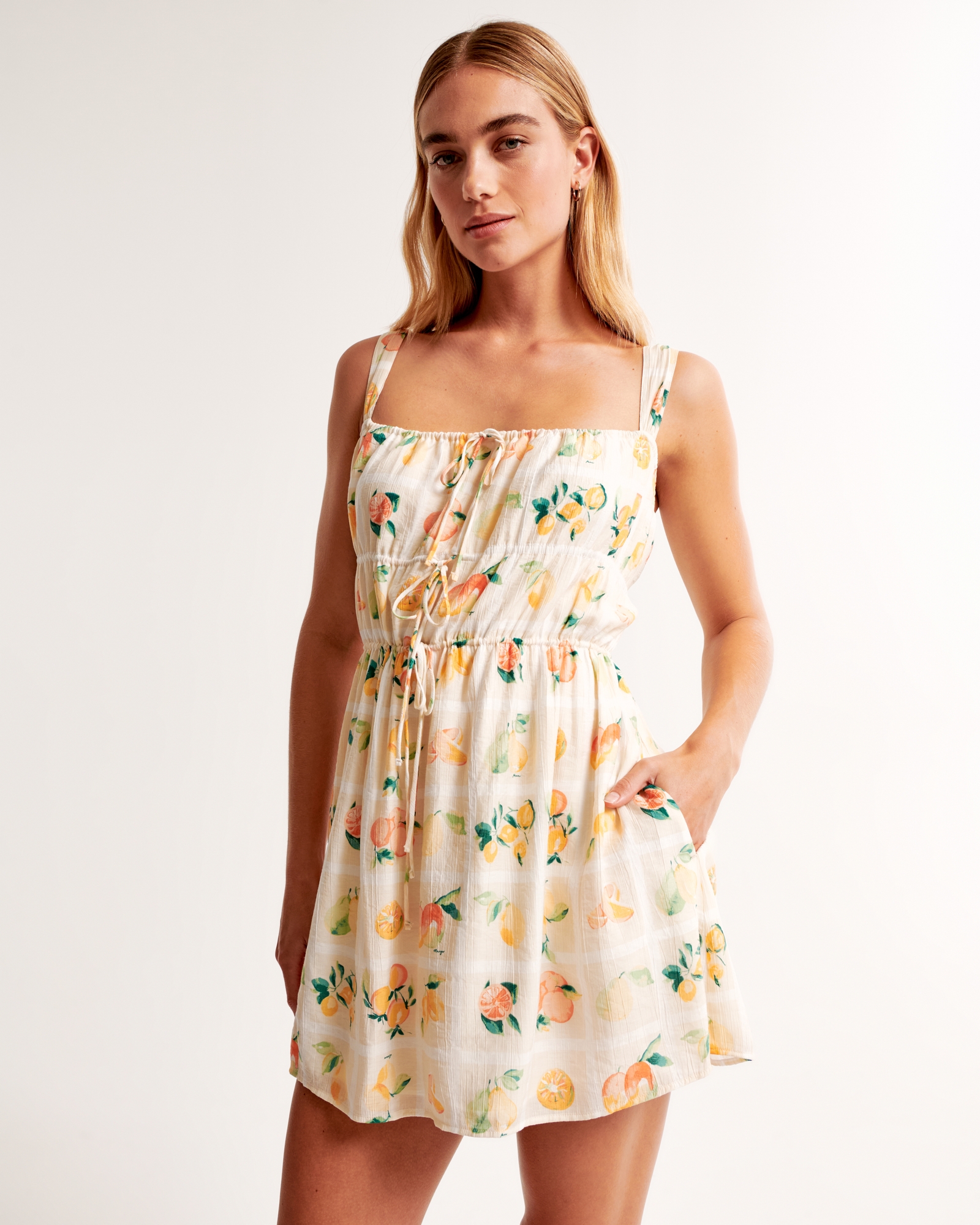 Tie-Front Mini Dress