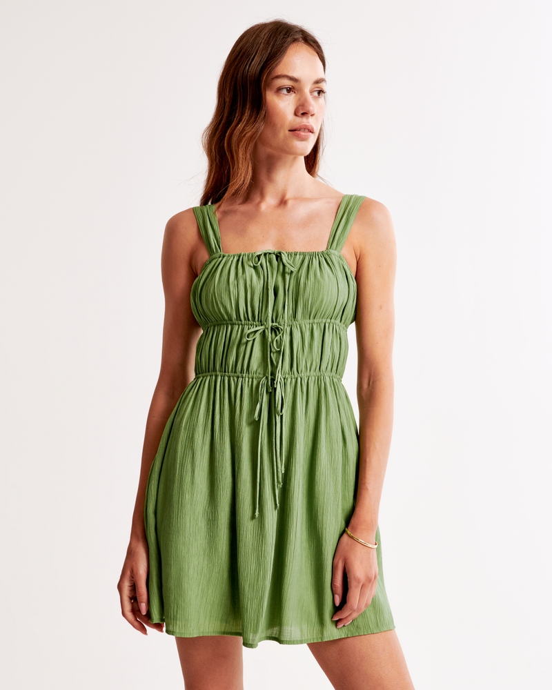 Tie-Front Mini Dress