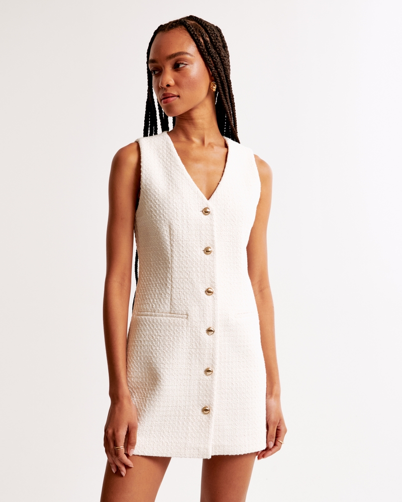 The A&F Mara Tweed Vest Mini Dress