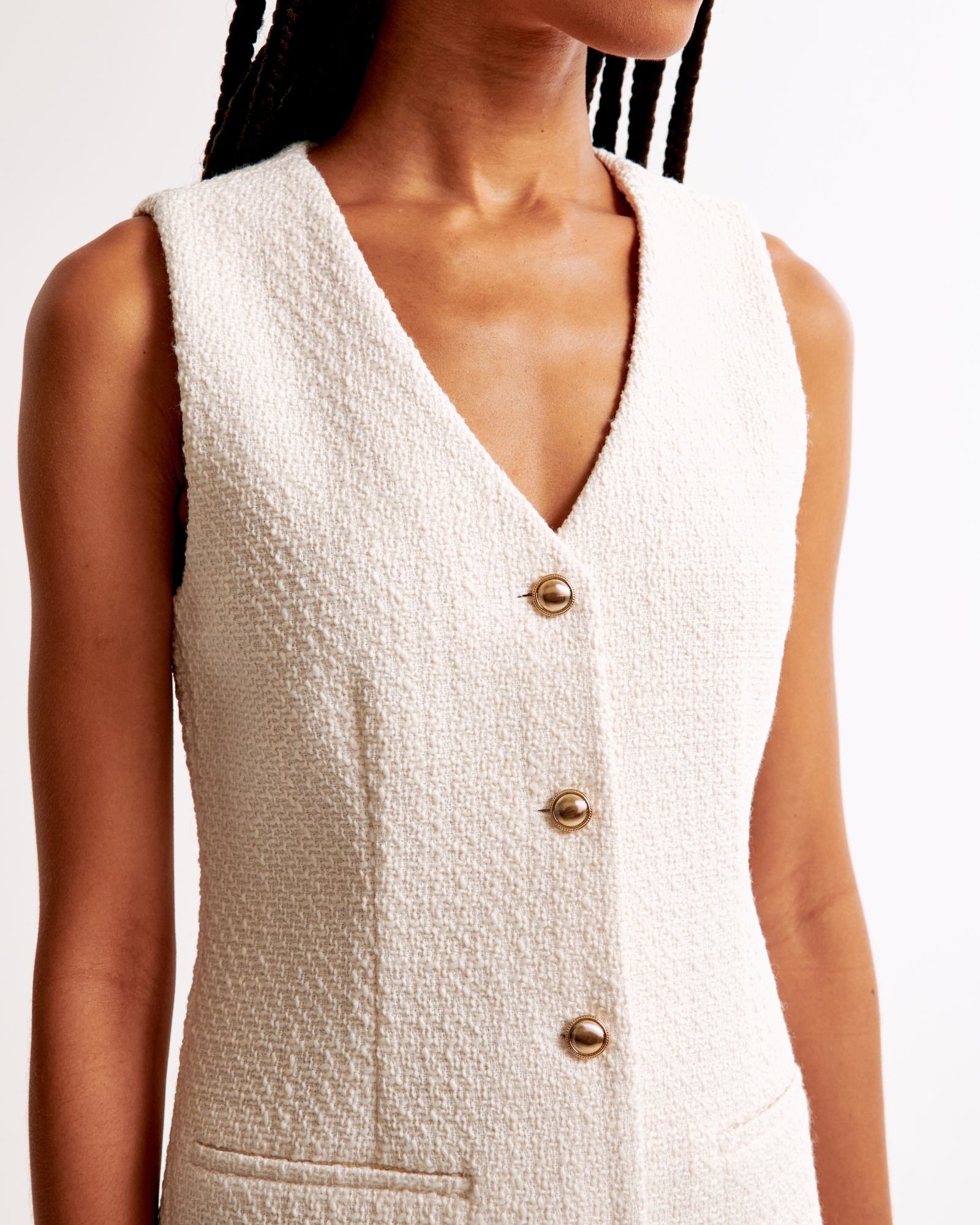 The A&F Mara Tweed Vest Mini Dress