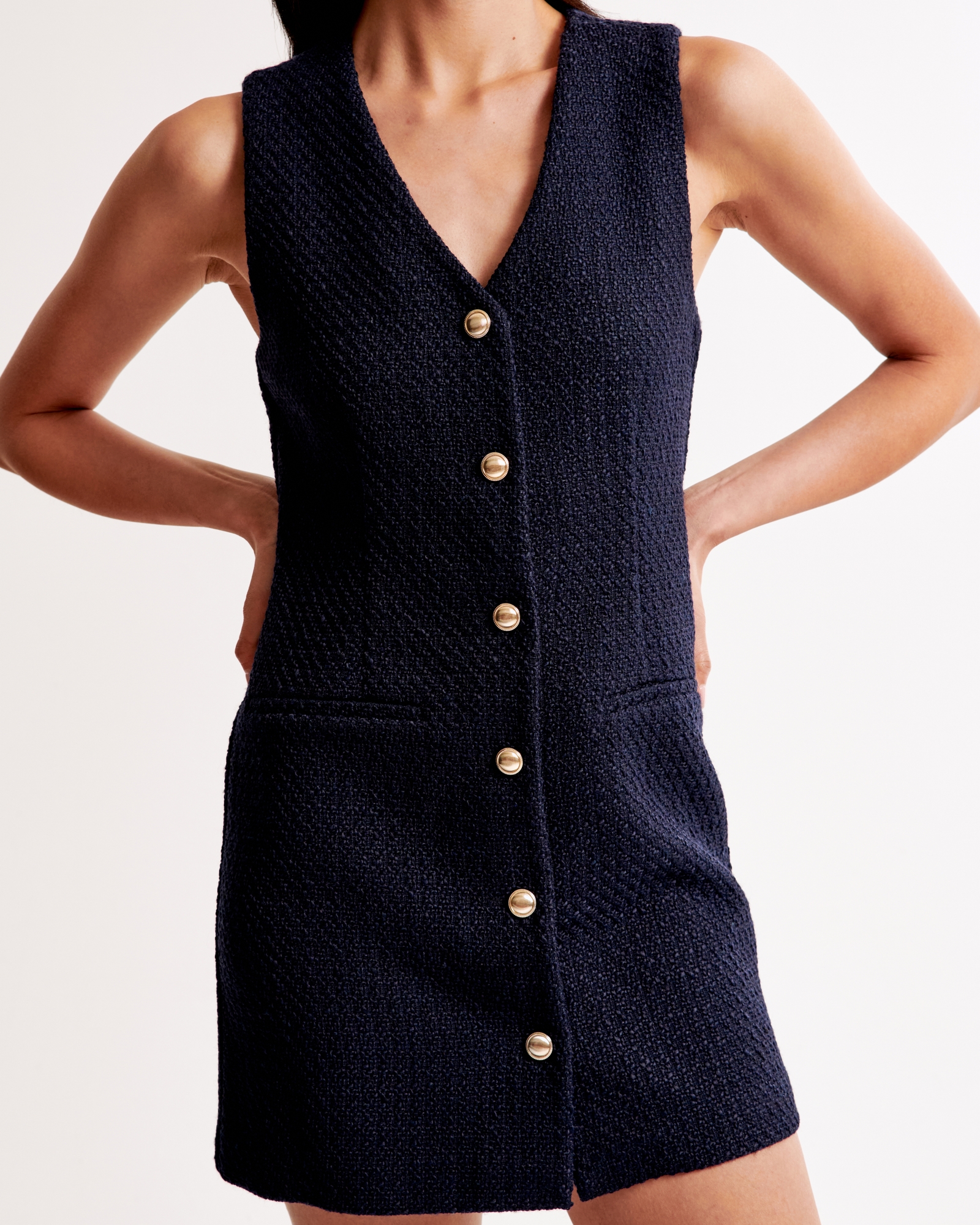 The A&F Mara Tweed Vest Mini Dress