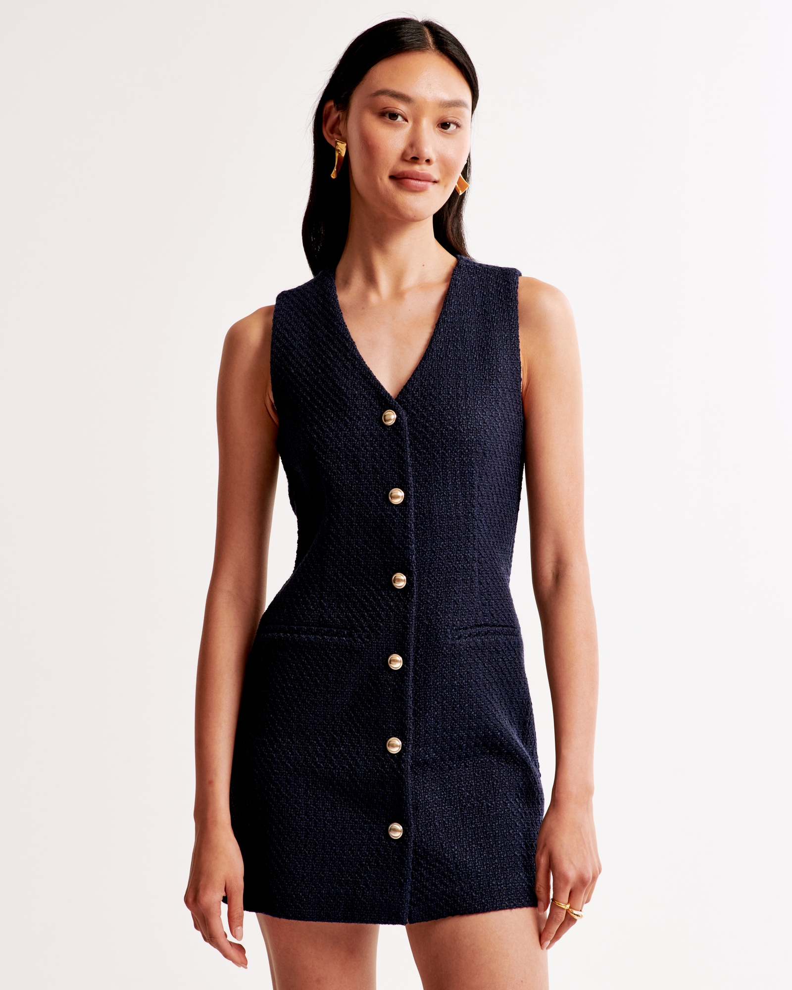 The A&F Mara Tweed Vest Mini Dress