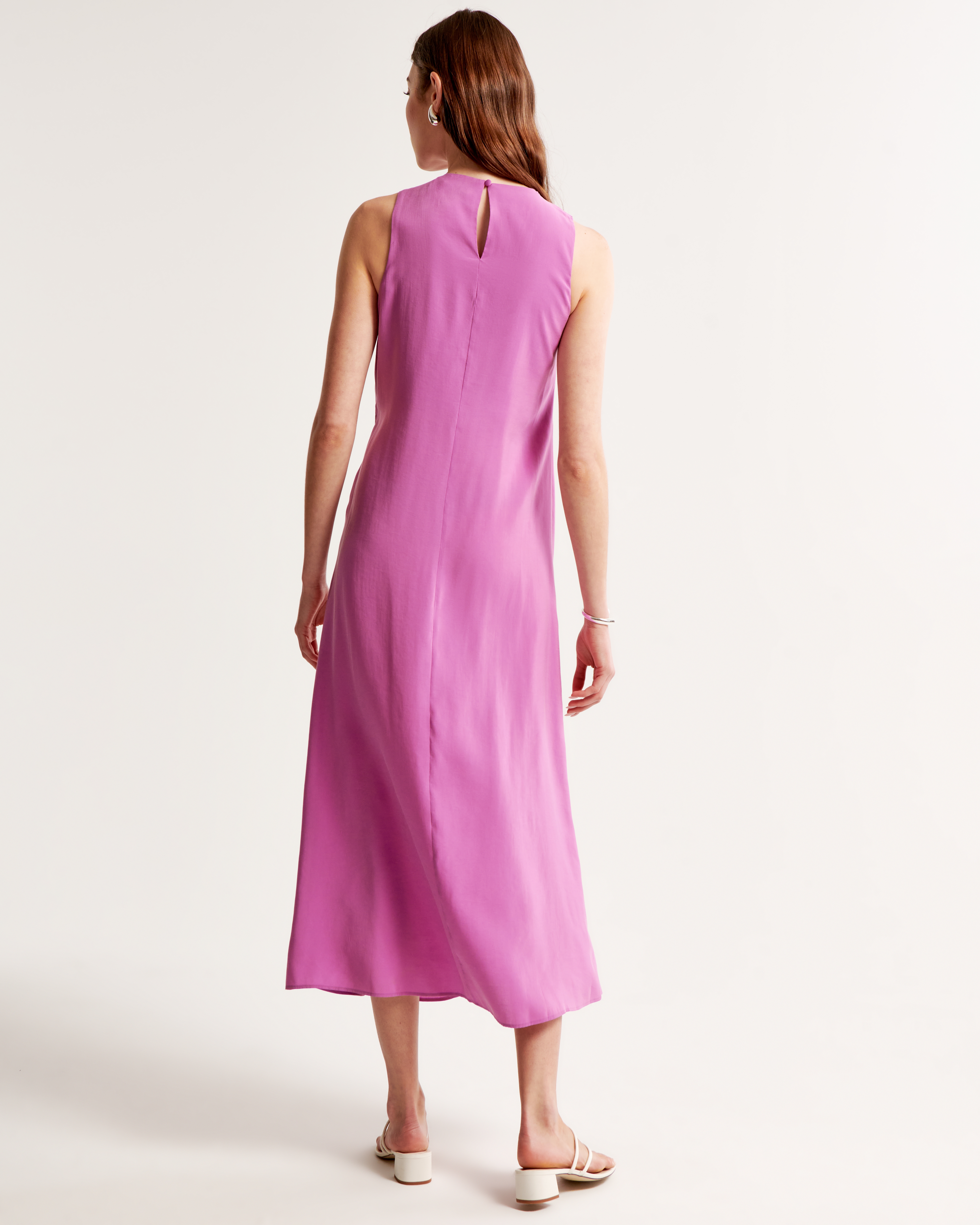 High Neck Column Midi Dress