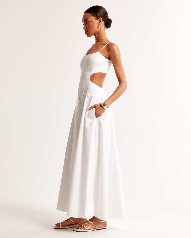 Drop-Waist Cutout Maxi Dress