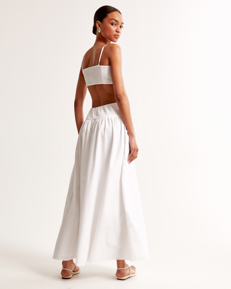 Drop-Waist Cutout Maxi Dress