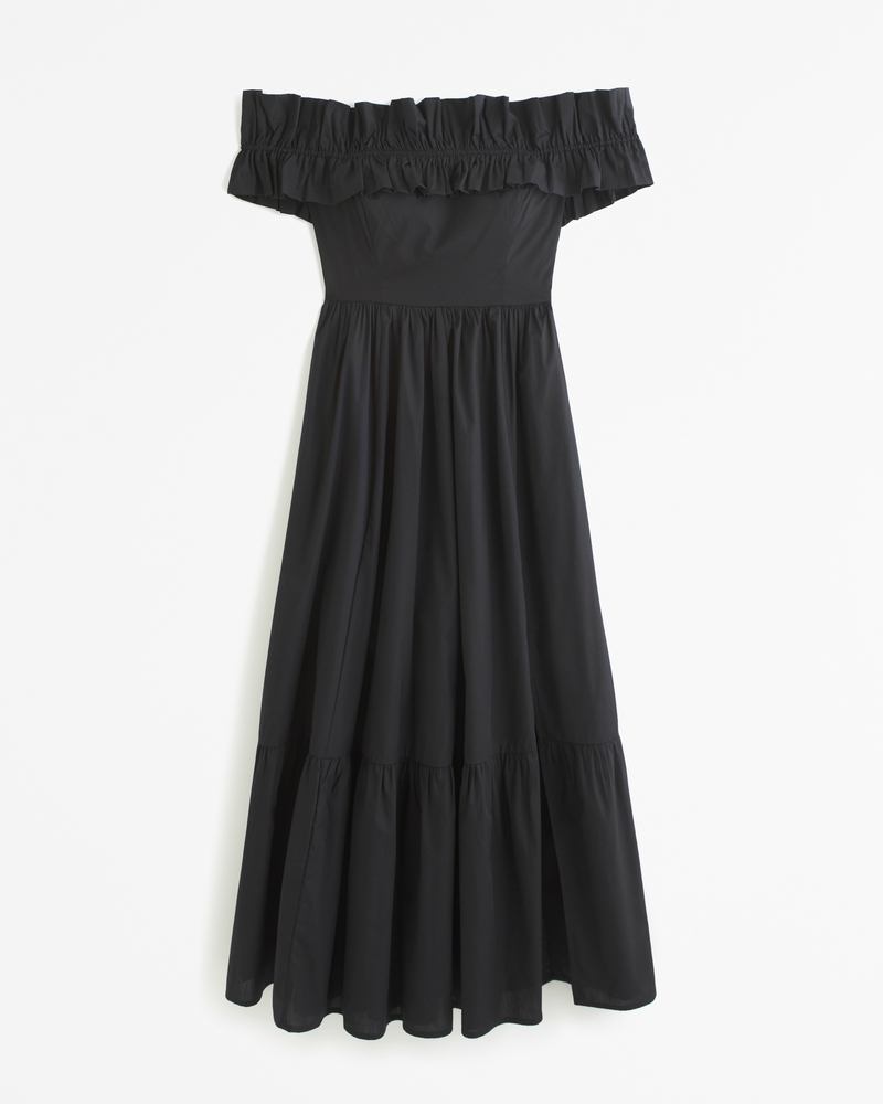 Unique Off-Shoulder Ruffles Little Black Dress Unique Off-Shoulder Ruffles Little Black Dress