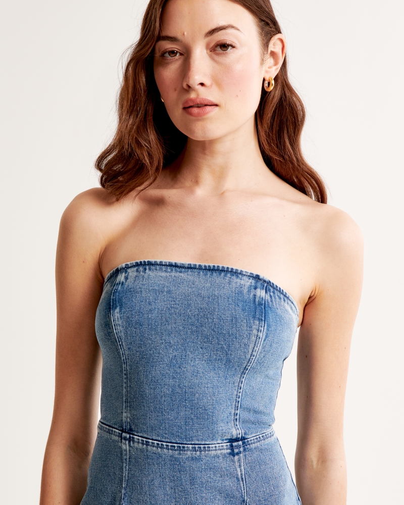 white christmas dresses Vintage Y2K Denim Dress main image 0