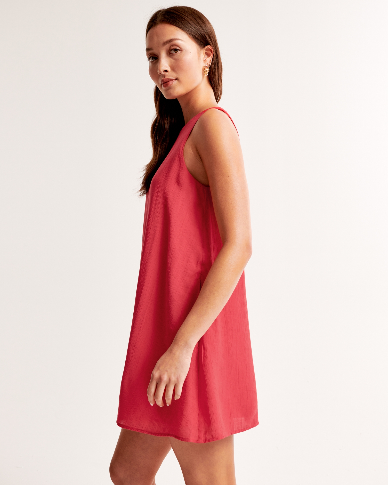 Open-Back Trapeze Mini Dress