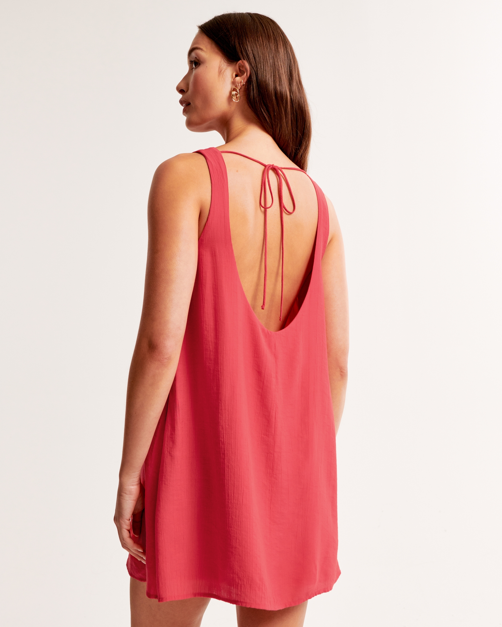 Open-Back Trapeze Mini Dress