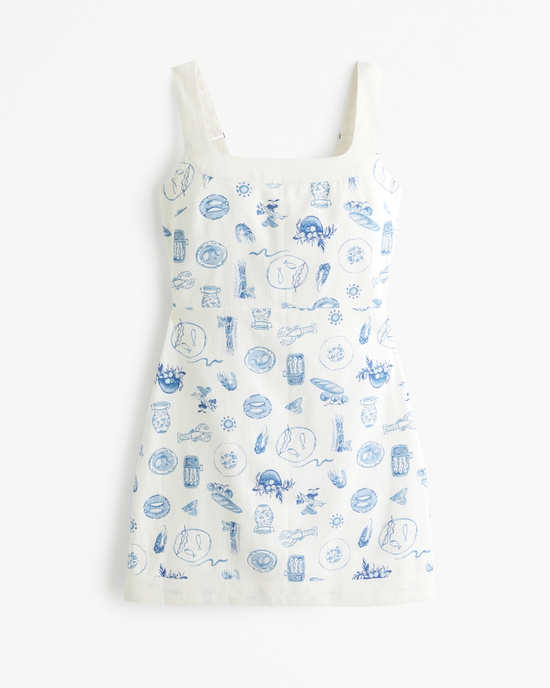 Wide Straps Flattering Blue Mini Dress Wide Straps Flattering Blue Mini Dress