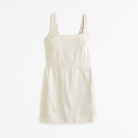 Женские платья Abercrombie & Fitch Linen-Blend Wide Strap Mini Dress