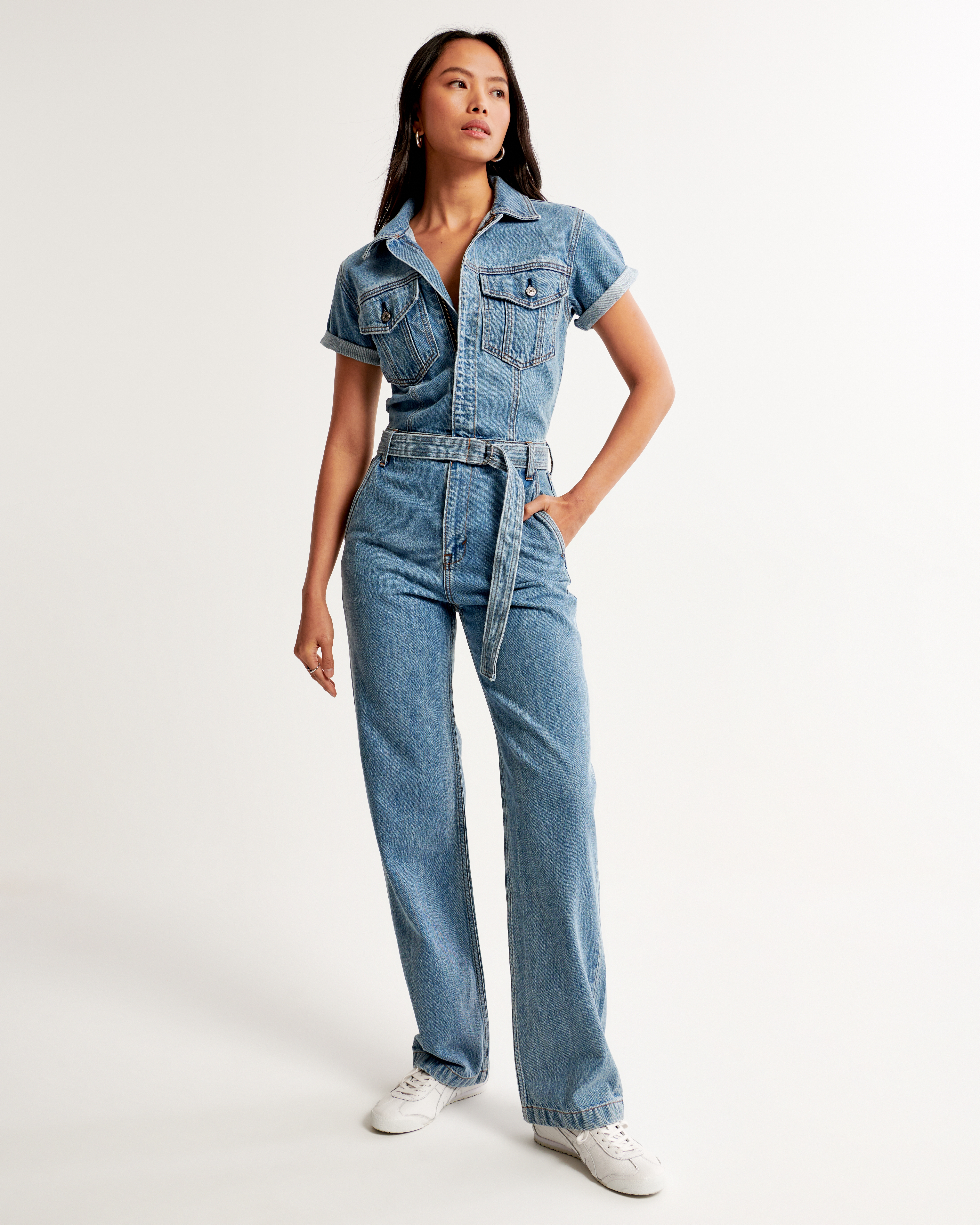 Women's denim rompers and sales jumpsuits